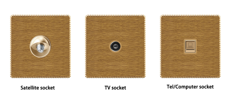 TV, satellite, telephone and computer sockets