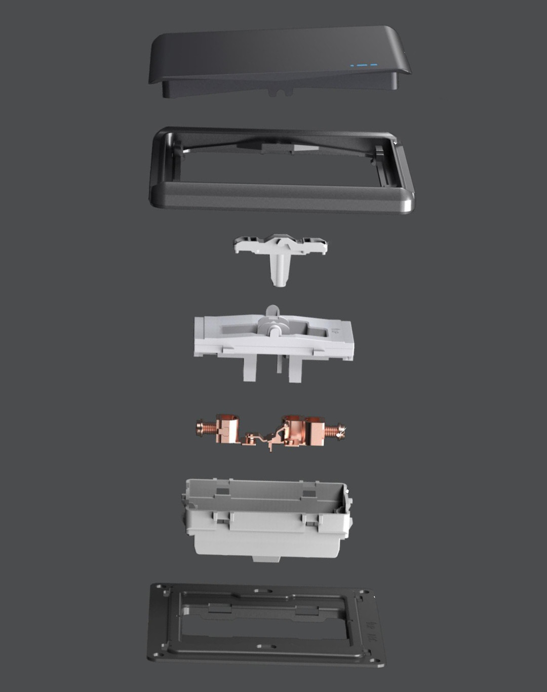 British standard switch exploded view