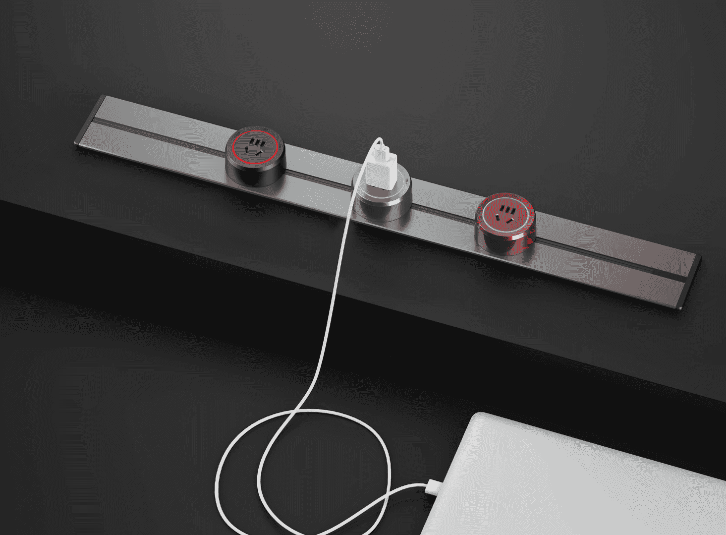 Second generation concealed track socket