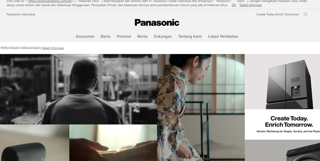Panasonic Indonesia official website