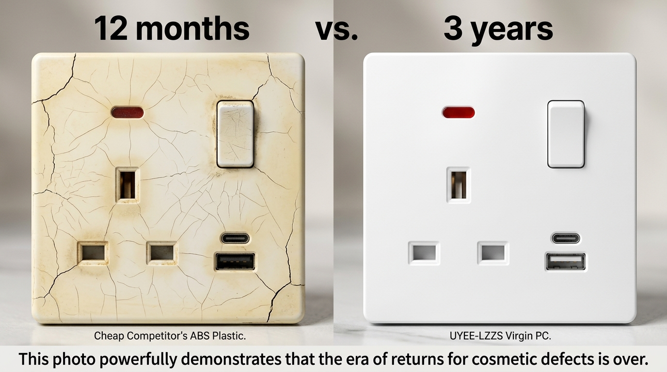UYEE-LZZS switches and sockets are made of durable PC plastic