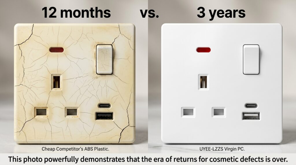 UYEE-LZZS switches and sockets are made of durable PC plastic.