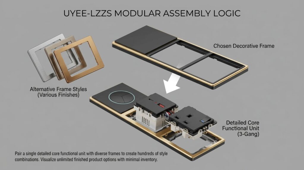 how toLego-Style Separation Eliminates SKU Bloat about switch socket