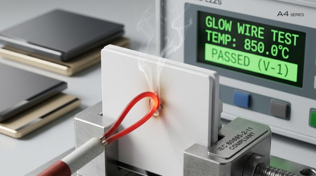 Fire resistance test of switches and sockets