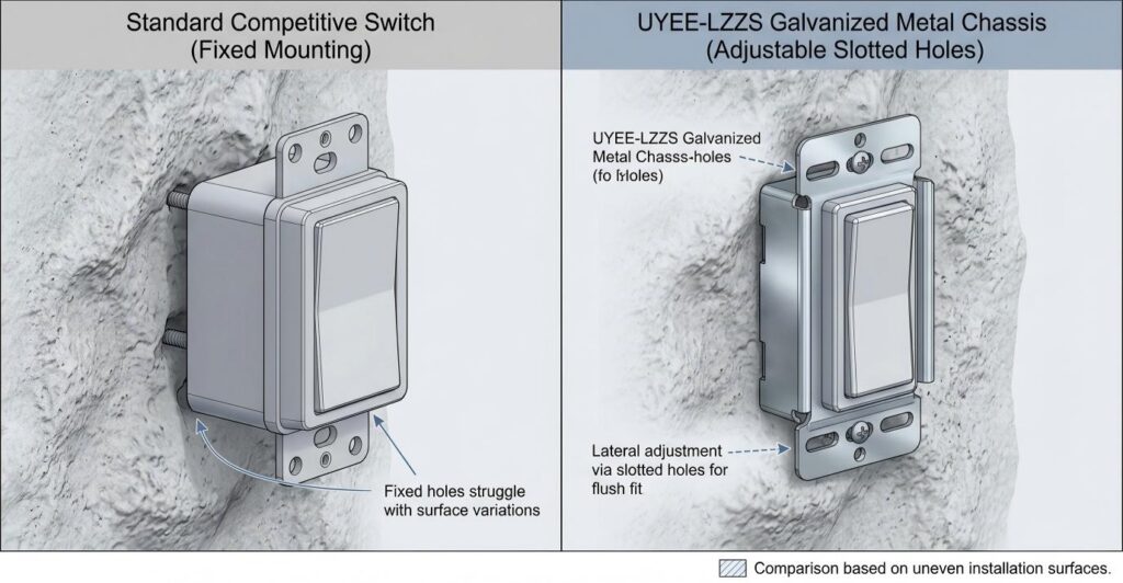 Installation method on uneven walls